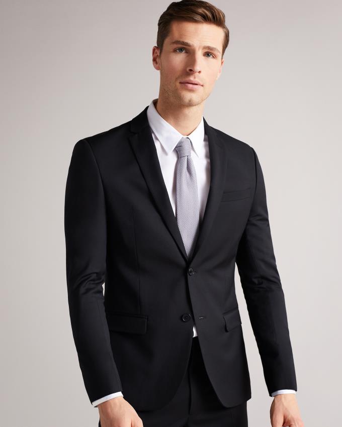 Veste Ted Baker Slim Fit Black Twill Suit Noir Homme | BYZ-14193282